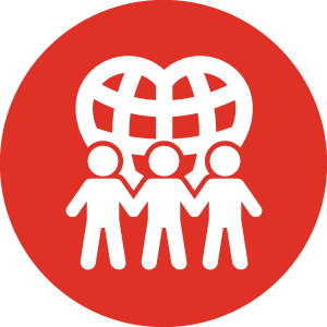 people and community heart icon