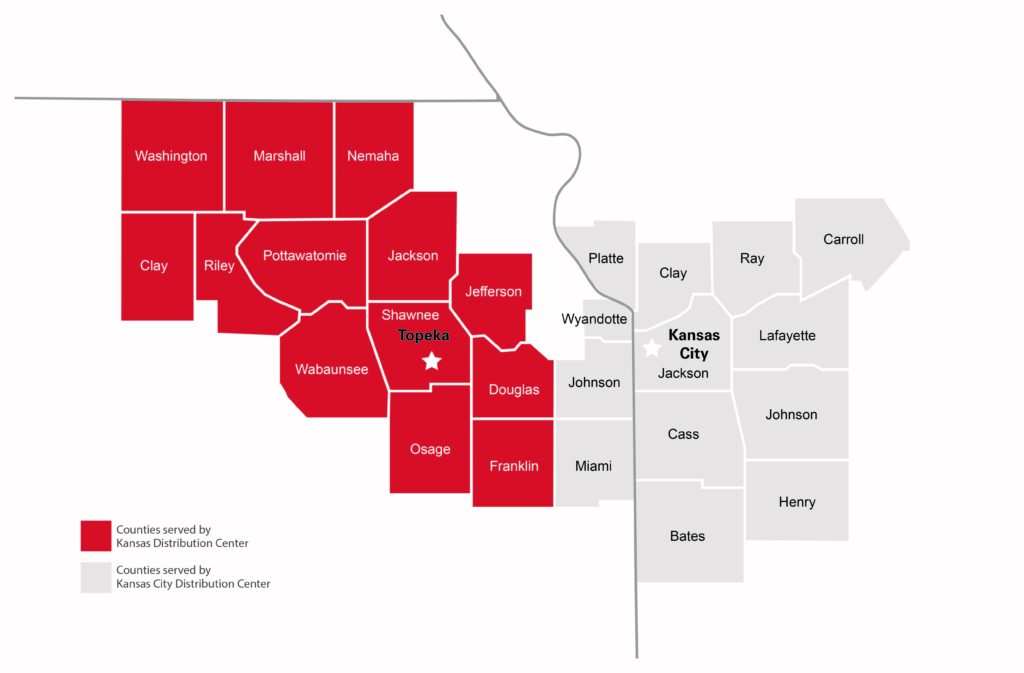 KDC Service Area Map